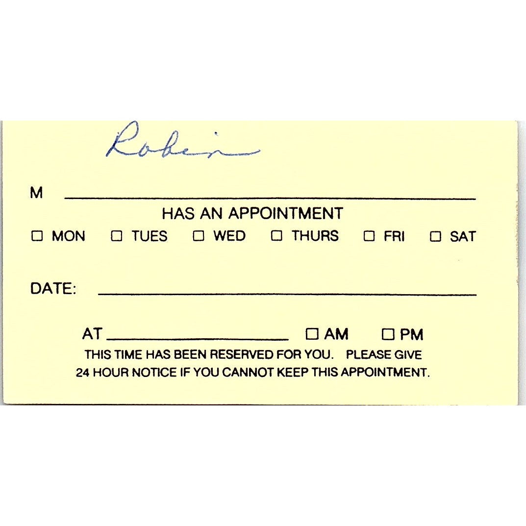 Hair Depot Robin Auburn CA Vintage Business Card SD9-B14