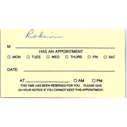 Hair Depot Robin Auburn CA Vintage Business Card SD9-B14