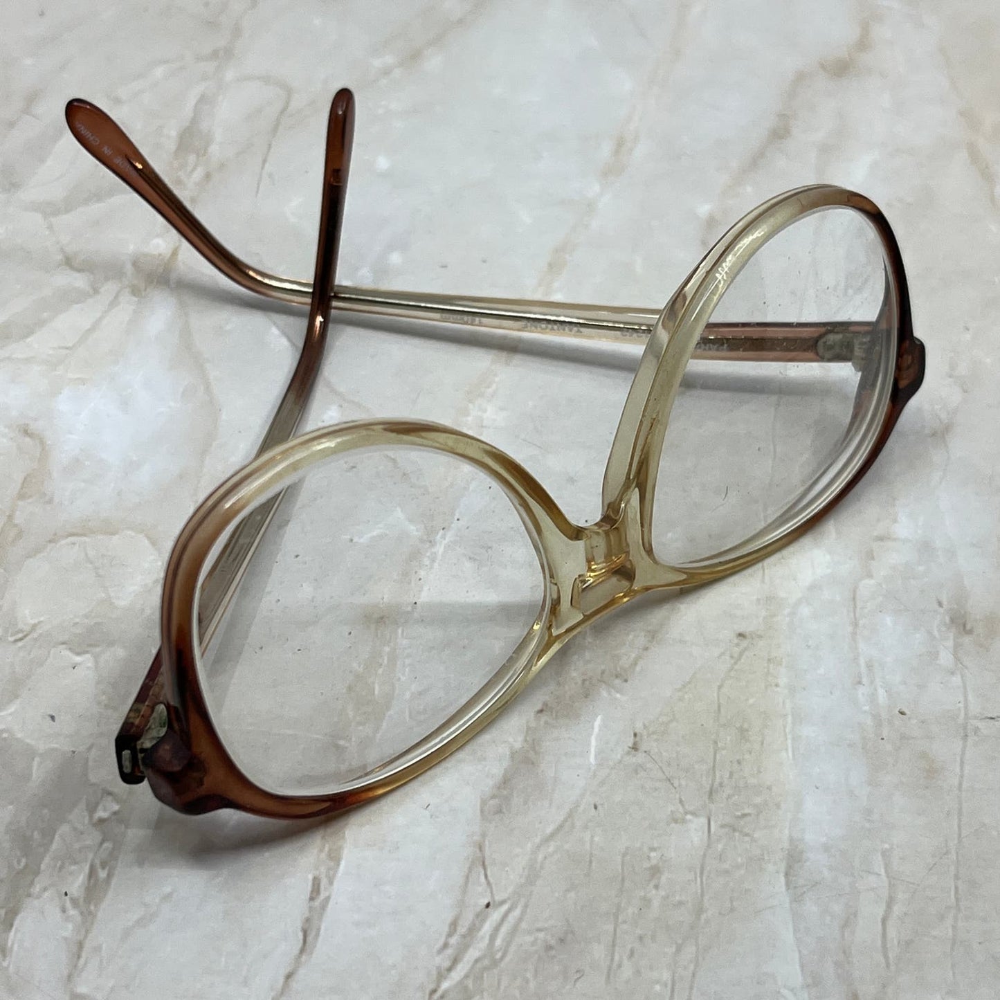 Vintage Oversize Plastic Frame Parade 1242 Tantone Eyeglasses Frames TD5G1-2