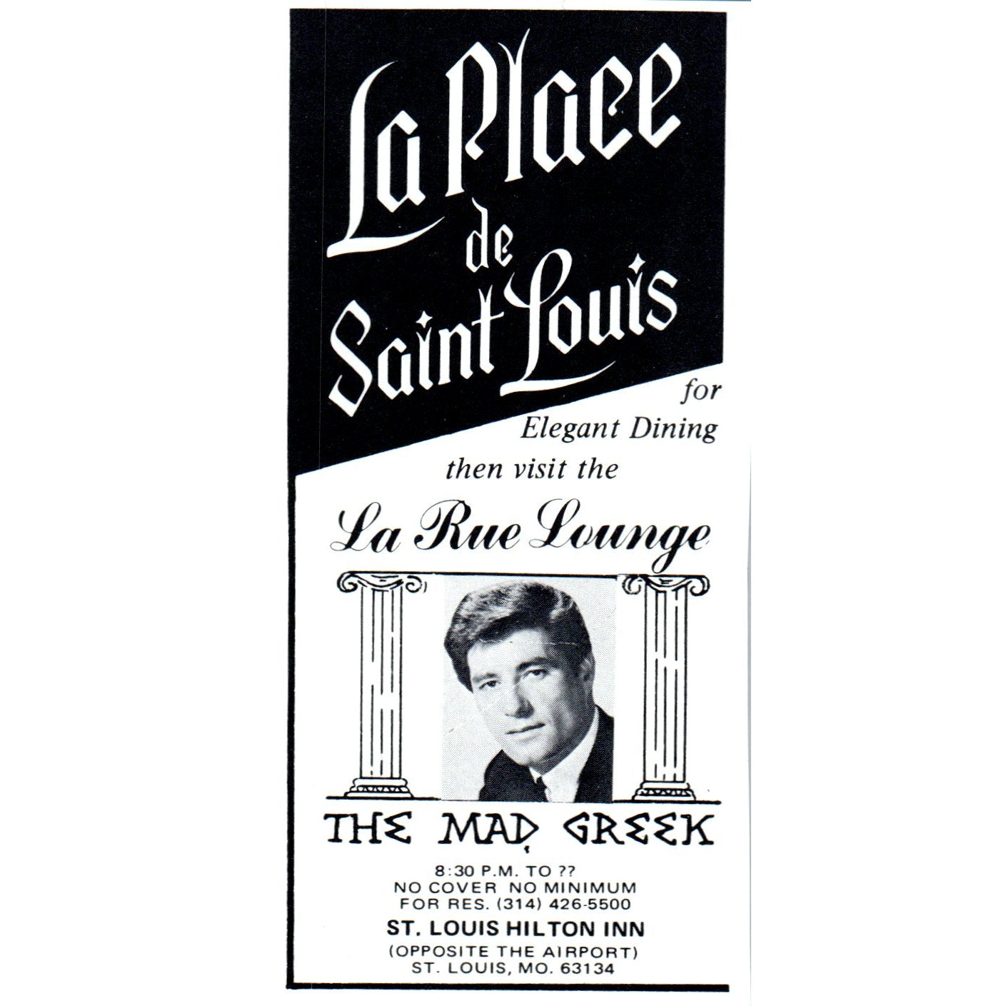 La Place De St. Louis La Rue Lounge The Mad Greek 1971 Magazine Ad AD8-H4