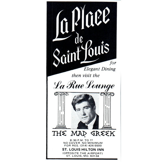 La Place De St. Louis La Rue Lounge The Mad Greek 1971 Magazine Ad AD8-H4