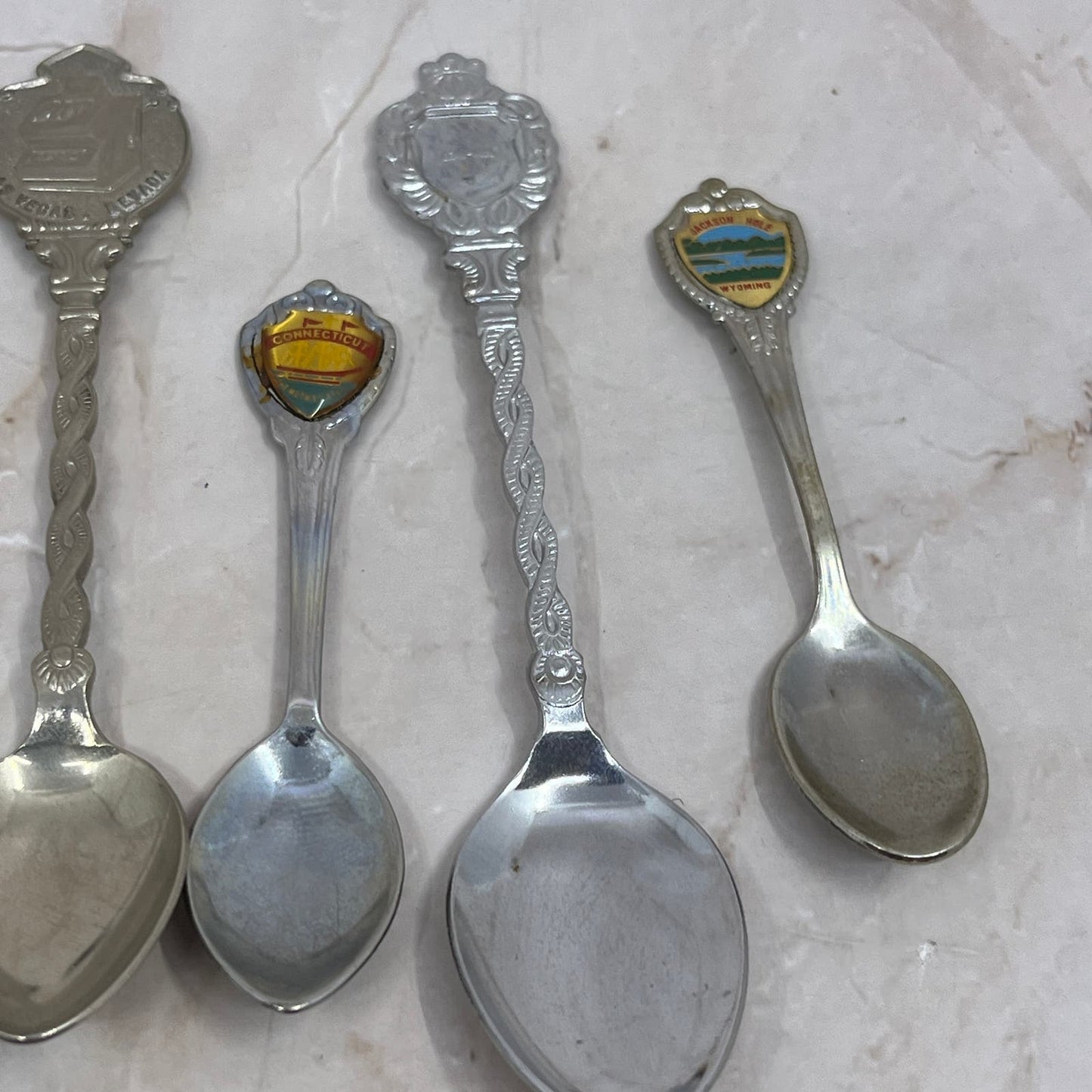 Vintage Mini Souvenir Spoon Lot of 11 Spoons TG9