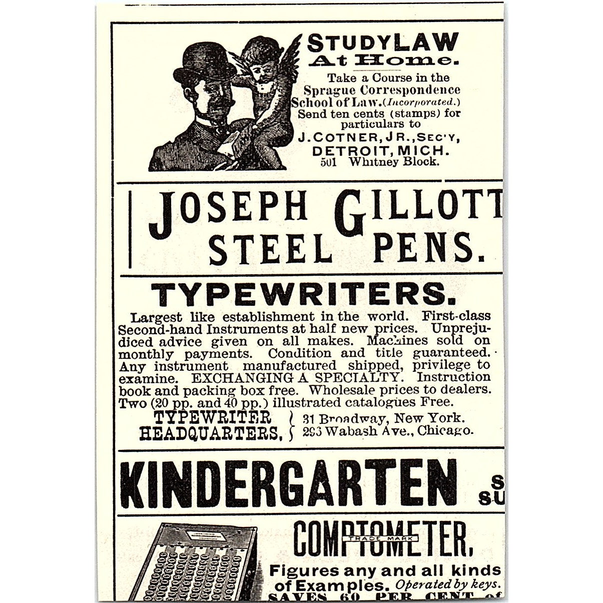 Alfred Dolge's Felt Slippers and Shoes Daniel Green & Co NY 1892 Ad AG2-M9