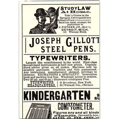 Alfred Dolge's Felt Slippers and Shoes Daniel Green & Co NY 1892 Ad AG2-M9