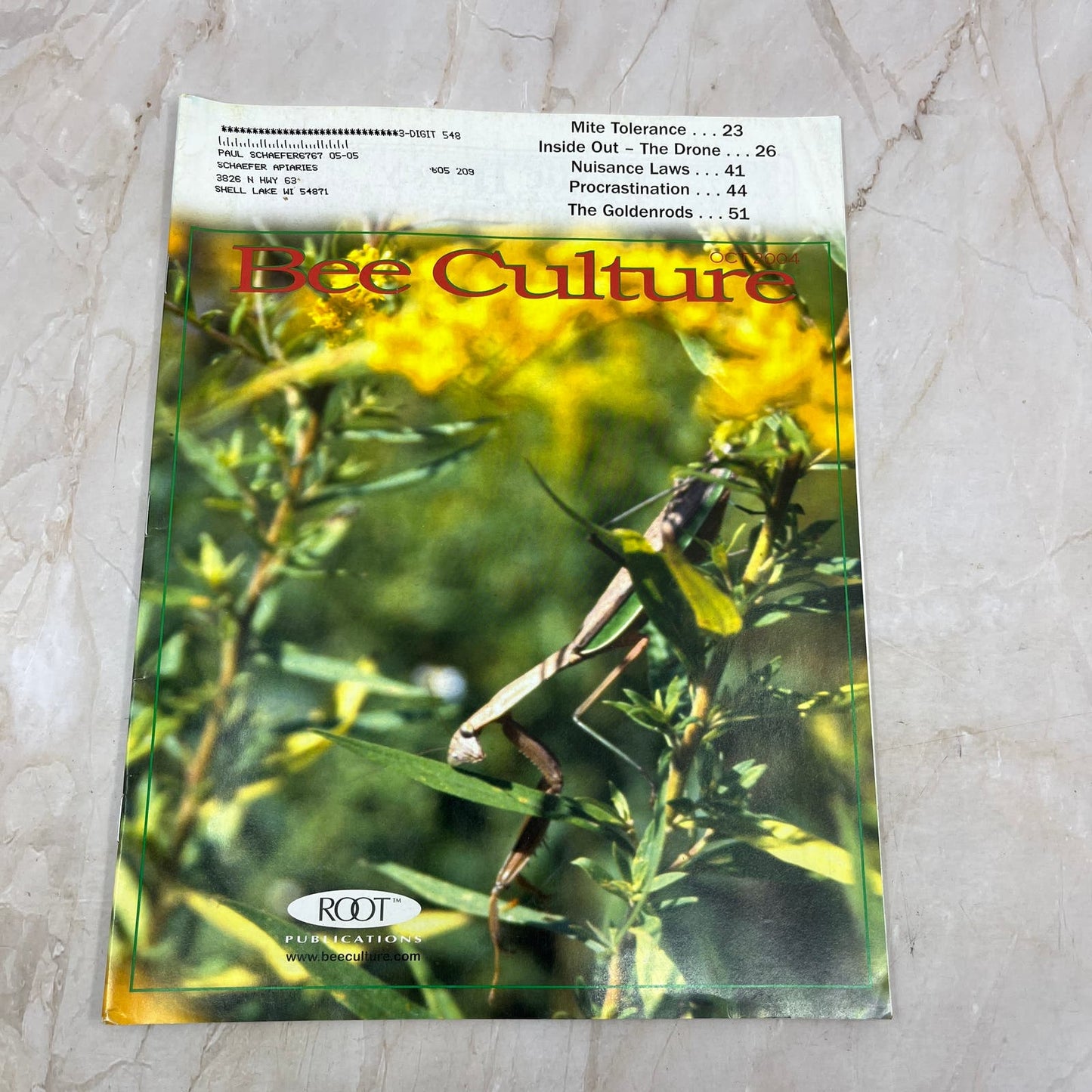 2004 Oct - Bee Culture Magazine - Bees Beekeeping Honey M9