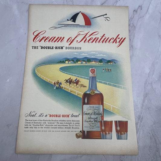 Cream of Kentucky Double Rich Bourbon 1940 Ad V14-8