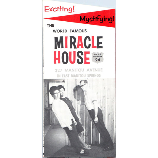 Vintage World Famous Miracle House Manitou Springs CO Travel Brochure AF7-E1