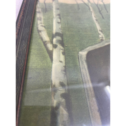 Framed Vintage Antique “Spring Song” Simon Glucklich Litho Print