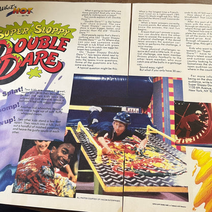 Nickelodeon Super Sloppy Double Dare 2 Page Feature Article 1989 Ad AF3-2