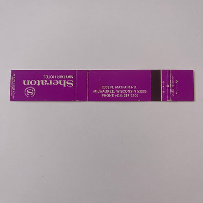 Sheraton Mayfair Hotel Milwaukee WI Vintage Matchbook TB6-MB2-9