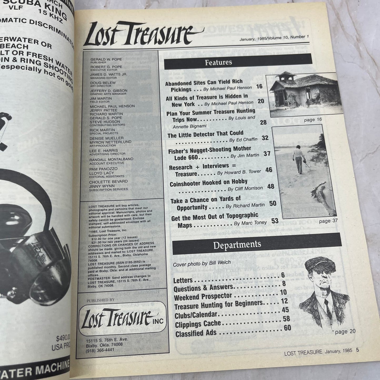1985 Jan - Lost Treasure Magazine - Treasure Hunting Gold Prospecting M15