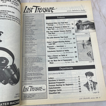 1985 Jan - Lost Treasure Magazine - Treasure Hunting Gold Prospecting M15