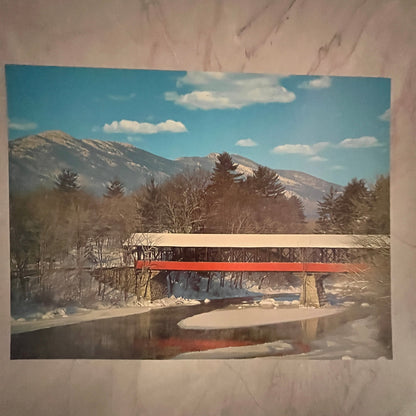 Old Covered Bridge in North Conway New Hampshire 12x16" Art Print FL1
