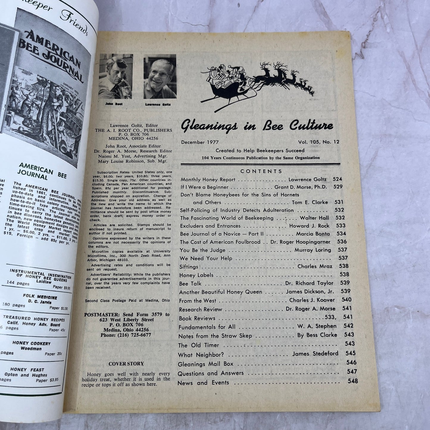 1977 Dec - Gleanings in Bee Culture Magazine - Bees Beekeeping Honey M33