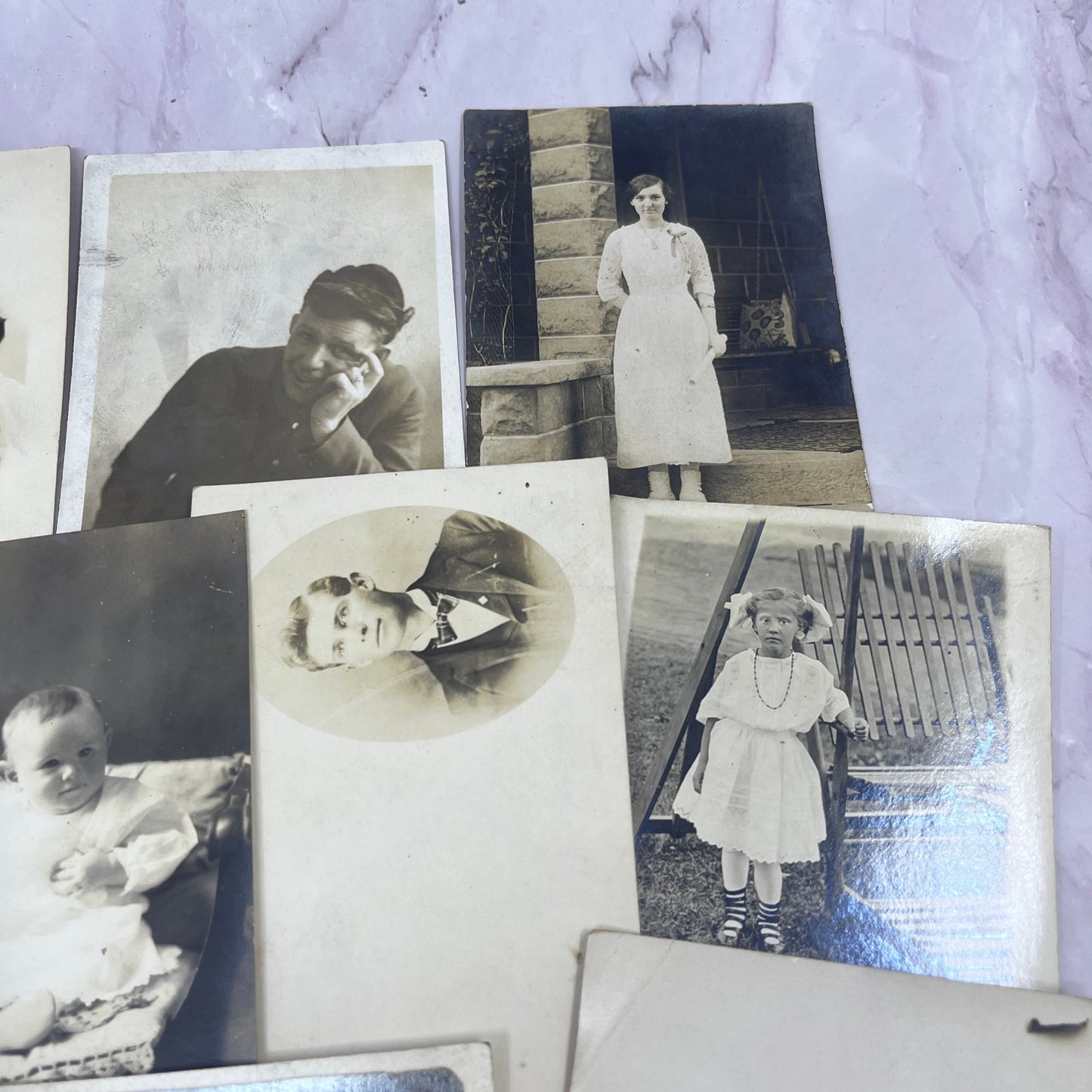 Lot of 14 Antique Real Photo Postcards RPPC Postcard Lot H4-1