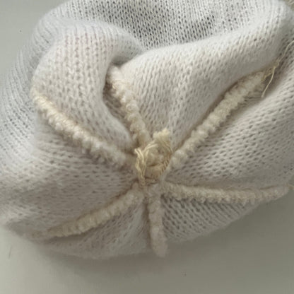 Vintage 1970s Knit Tootsie Roll Stocking Cap Beanie Hat With Pompom TF9