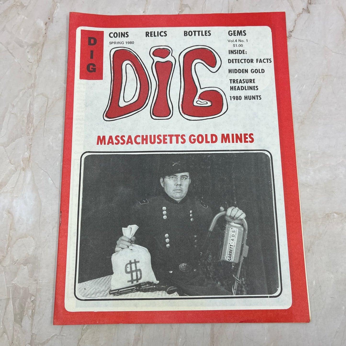 1980 Spring - DIG Eastern Treasure Hunters Magazine - Coins Bottles Gems M18