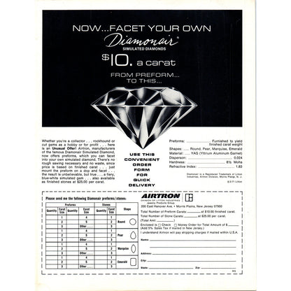 Gem Making Kit Star Diamond Industries Harbor City CA 1971 Magazine Ad D23