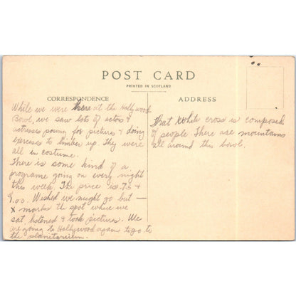 Sunrise Service in the Hollywood Bowl California Vintage Postcard PD10