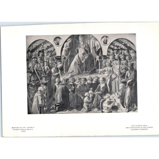 The Coronation of the Virgin - Fra Filippo Lippi c1905 Art Print D13