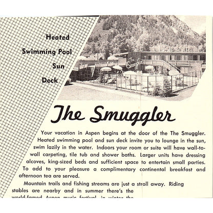 Prospector Lodge Aspen CO 1958 Ad AG1-H4