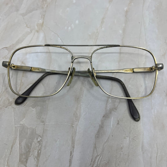Retro Men’s Brass Tone Aviator Sunglasses Eyeglasses Frames TD7-G4-3