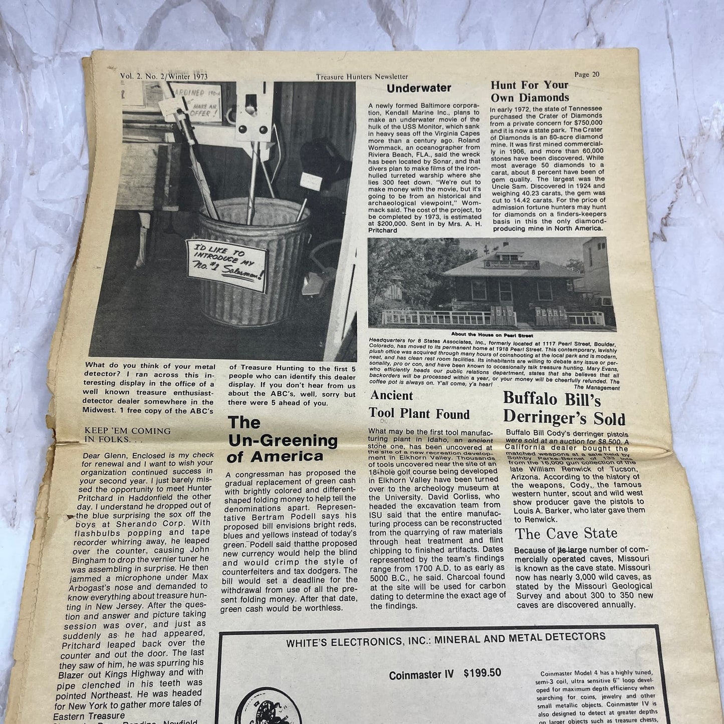1972 Winter - Treasure Hunters Newsletter - Treasure of the Adirondacks M19