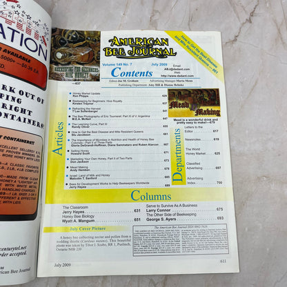 2009 July American Bee Journal Magazine Bees Beekeeping Honey M8