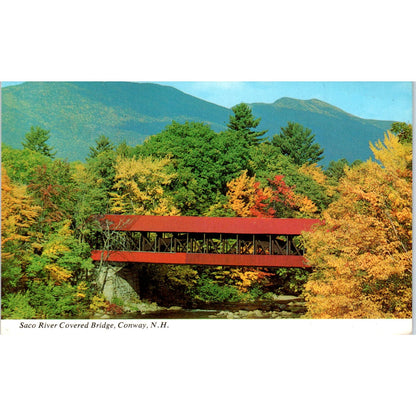 Saco River Bridge Conway NH Covered Bridge Postcard PC4
