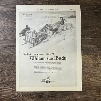 1924 Motorcar With a Wilson Built Body C.R. Wilson Body Co Magazine Ad 10x13 V3