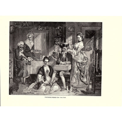 Preparing Moses for the Fair Daniel Maclise Engraving Art Print 9x11 V4