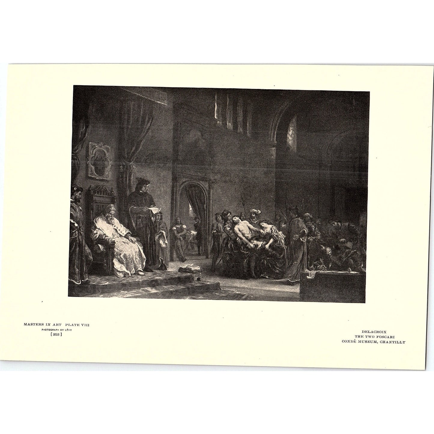 The Two Foscari - Delacroix - 1907 Litho Art Print AF4-5