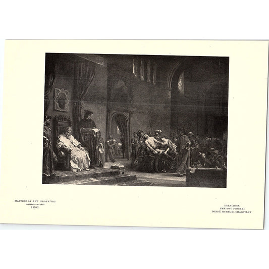 The Two Foscari - Delacroix - 1907 Litho Art Print AF4-5