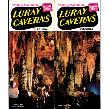 Vintage Luray Caverns Virginia Map & Fold Out Travel Brochure TH2-O2