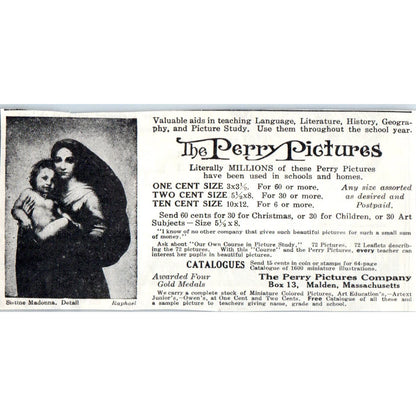 The Perry Pictures Co Sistine Madonna 1930s Magazine Advertisement AE4-I1