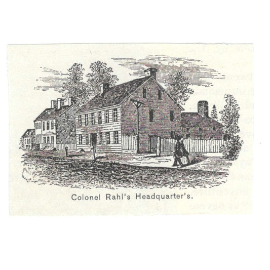 Colonel Rahl's Headquarters c1890 Victorian Engraving AE9-CH2