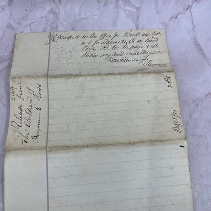 1875 Jackson Indiana Circuit Court Document With Seal Benjamin E. Ross TJ5-E1