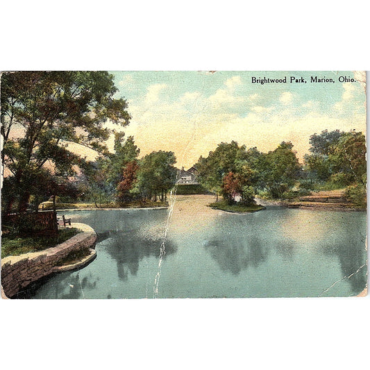 Brightwood Park Marion Ohio 1910 Antique Postcard AG6-M3