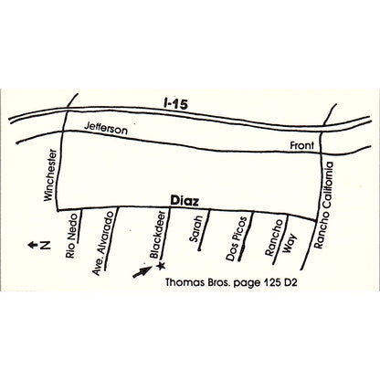 Rich Reeder High Gear Transmissions Temecula CA Vintage Business Card SC9-B8