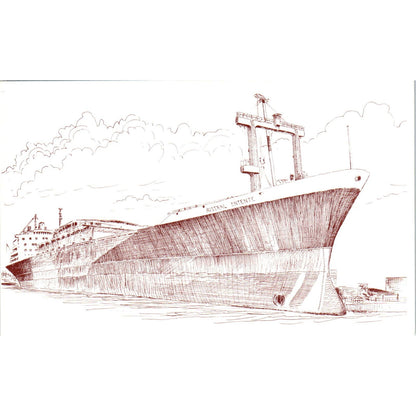 Austral Entente Farrell Lines Container Ship Vintage Postcard PC17