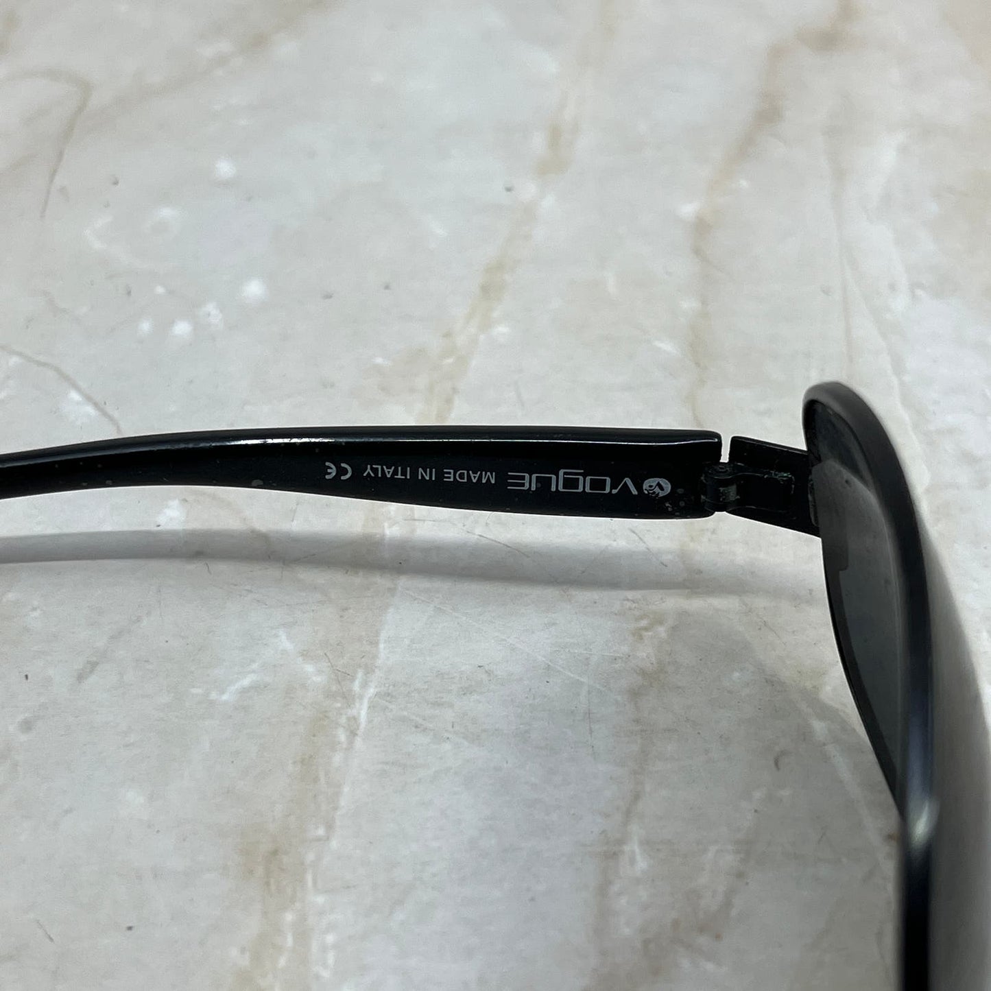 Vintage Vogue Italy Black Sunglasses Eyeglasses Frames TD5G3-11