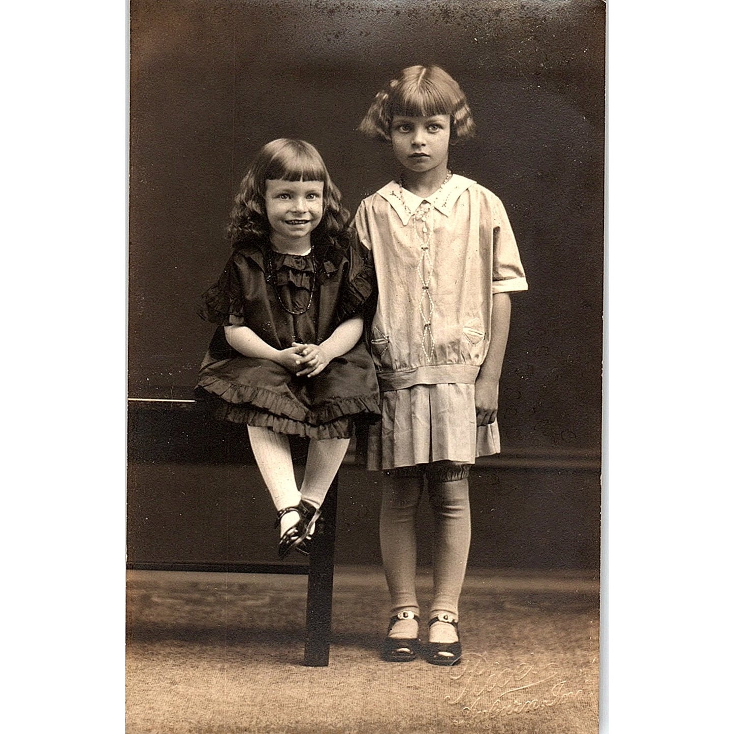 Irma and Betty Hutton Antique Real Photo RPPC Postcard PE14