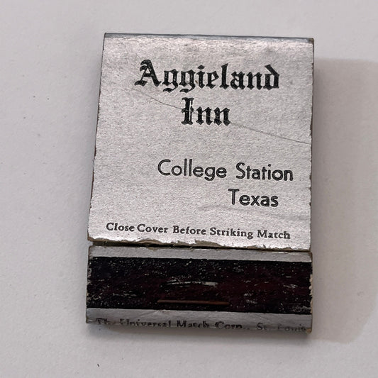 Aggieland Inn College Station Texas A and M Vintage Matchbook Cover TB6-MB1-7