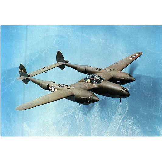 Lockheed P-38H Lightning Jet Plane Vintage Postcard AF9-H2