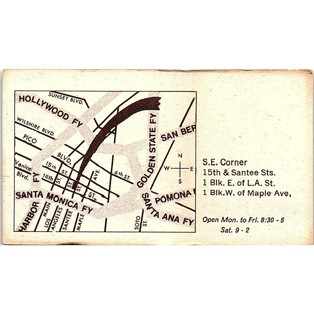 Salter Caron Kern Clothing Los Angeles Vintage Business Card SD9-B9