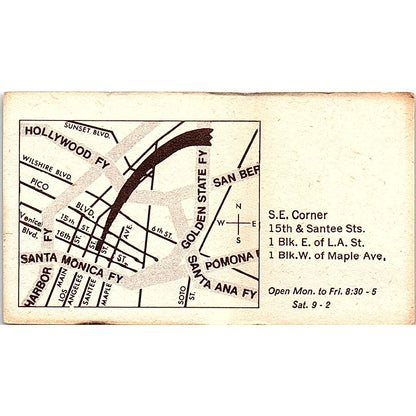 Salter Caron Kern Clothing Los Angeles Vintage Business Card SD9-B9