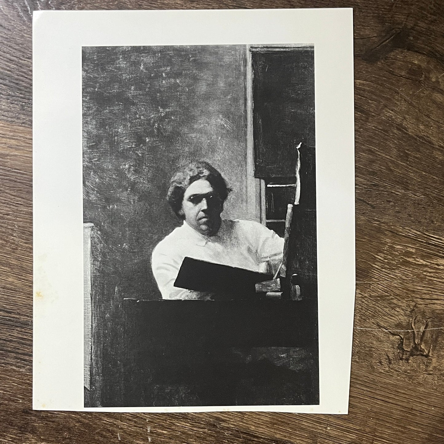 Self Portrait, N. C. Wyeth Lithograph Vintage Art Print 9x12 V5