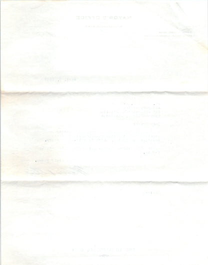 1944 Minneapolis Mayor Marvin L. Kline Official Letterhead Memo MN D9