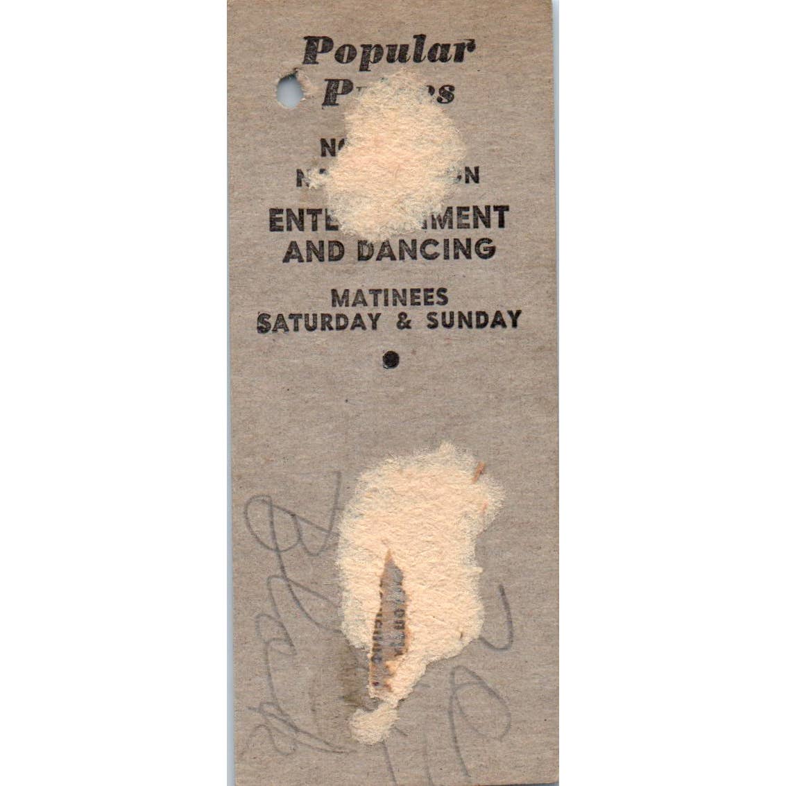 Band Box Dancing & Entertainment Chicago Advertising Matchbook Cover SA1-M2