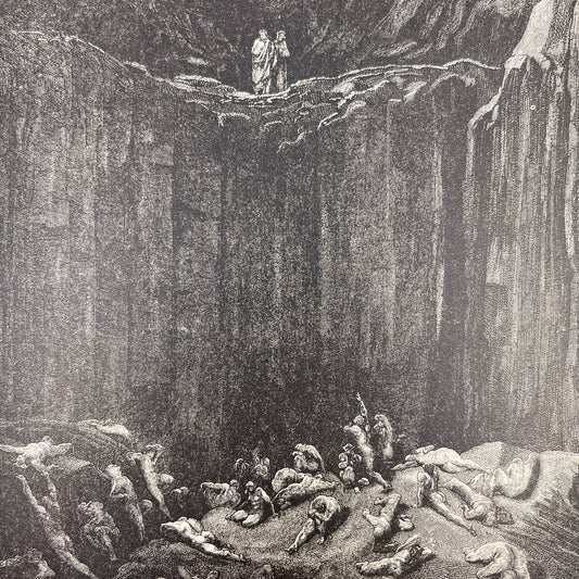 Original 1880s Gustave Dore Engraving Dante Then my sight Was livelier FL4